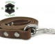 Laisse en cuir marron pour chien