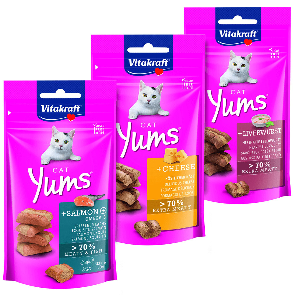 Vitakraft Cat Yums combi zalm, kaas, lever kattensnack