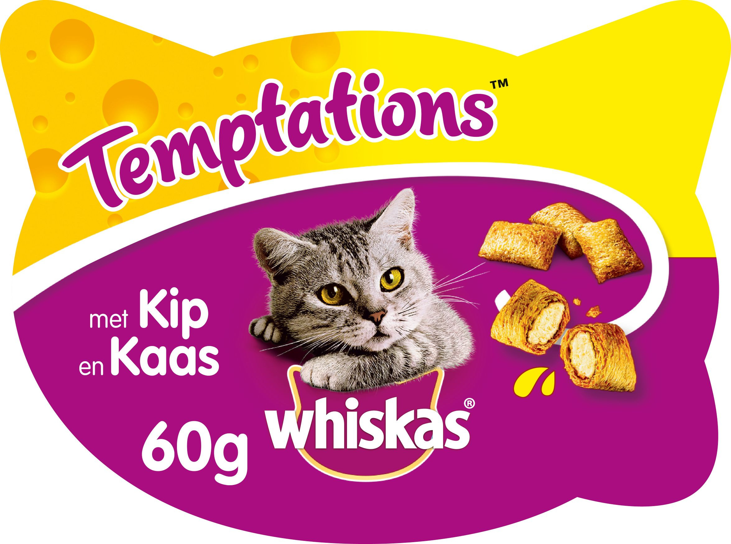 Whiskas Temptations au poulet & fromage pour chat