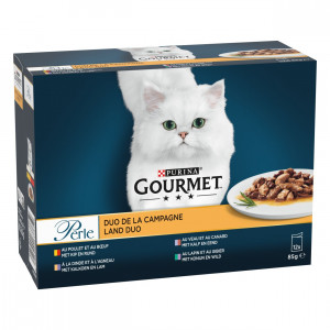 Purina Gourmet Perle Duo de la campagne pâtée pour chat 8 x (12 x 85 g)
