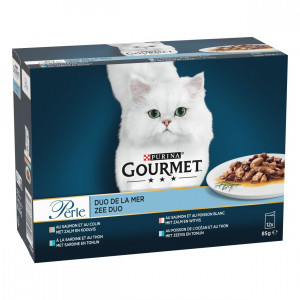 Purina Gourmet Perle Duo de la Mer pâtée pour chat 4 x (12 x 85 g)