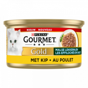 Gourmet Gold Les Effilochés en sauce au poulet pâtée pour chat (85 g) 2 lots (48 x 85 g)