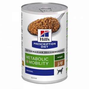 Hill's Prescription Diet J/D Weight Metabolic + Mobility patée pour chien (boîte) 2 lots (24 x 370 g)