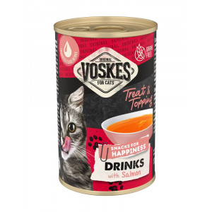 Voskes Drinks boisson au saumon pour chat (135 ml) 1 lot (24 x 135 ml)