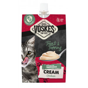 Voskes Crème au poulet pour chat (90 g) 2 lots (30 x 90 g)