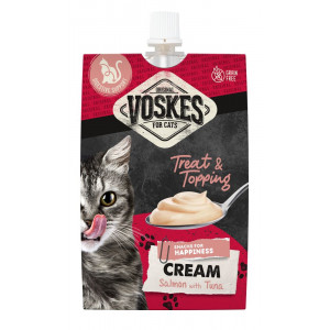 Voskes Crème au saumon avec thon pour chat (90 g) 2 lots (30 x 90 g)