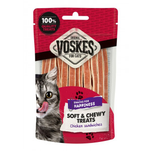 Voskes sandwiches au poulet Soft & Chewy pour chat (60 g) 5 pièces
