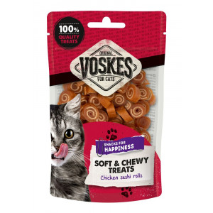 Voskes rouleaux de Sushi au poulet Soft & Chewy pour chat (60 g) 3 pièces
