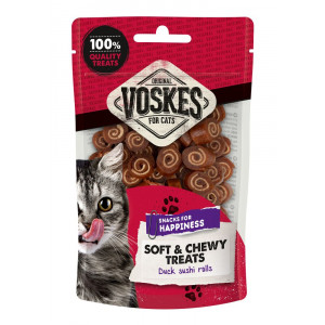 Voskes Soft & Chewy rouleaux de Sushi au canard pour chat (60 g) 5 pièces