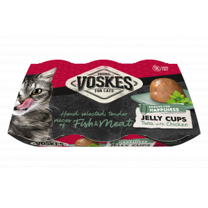 Voskes coupe de gelée au thon et poulet pour chat (6x25 g) 12 lots ( 72 x 25 g)