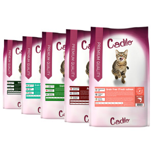 Cadilo Premium croquettes pour chat paquets d'essai Adult w/Fresh Chicken 2 kg