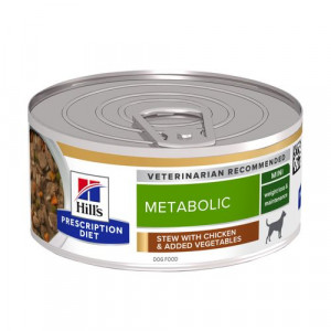 Hill's Prescription Diet Metabolic mijoté au poulet & aux légumes pour chien (boîte) 2 lots (48 x 156 g)