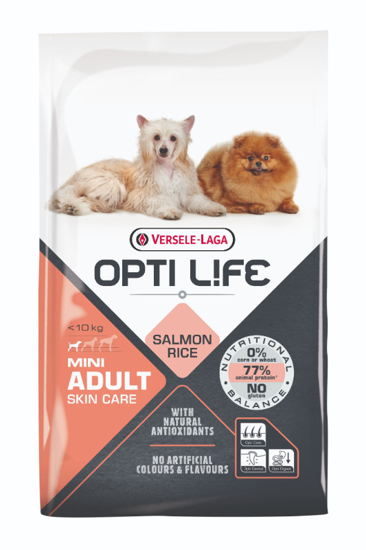 Opti Life Chien Mini Adulte Peau Sensible, Saumon & Riz