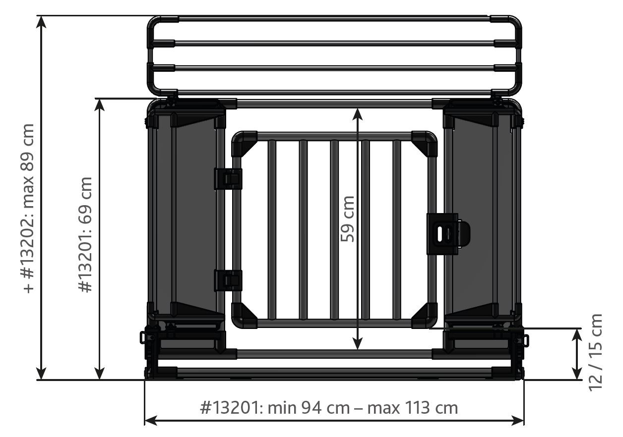 Grille pare-chien de sécurité pour voiture aluminium