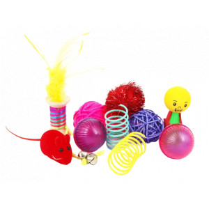 Brekz Cat Toys - Ensemble jouets pour chat (10 pièces) Par ensemble