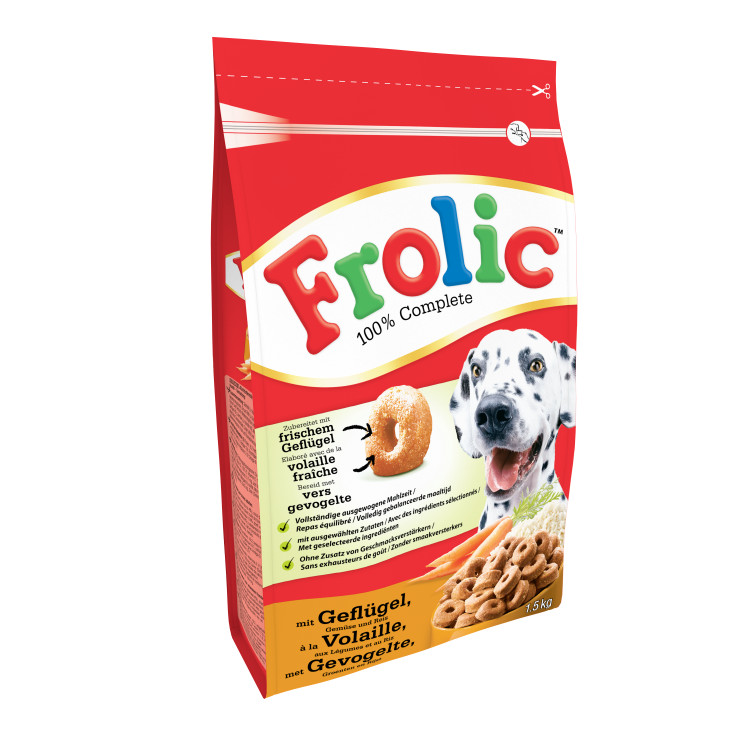 Frolic à la volaille pour chien