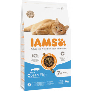 Iams Senior au poisson pour chat 2 x 3 kg