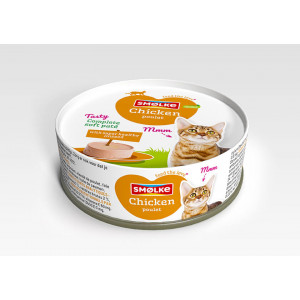 Smølke Soft Paté au poulet pour chat 24 x 80 g