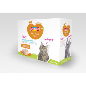 Smølke Soft Paté Variety Box lot de pâtées pour chat 16 x 80 g 2 x (16 x 80 g)