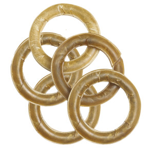 Anneau en peau de buffle pour chien 5 pièces