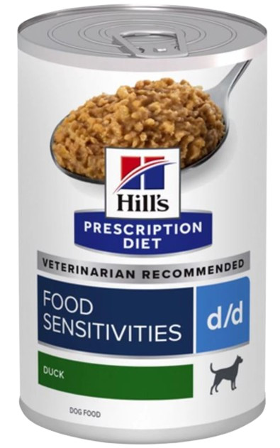 Hill's Prescription Diet D/D Food Sensitivities pâtée au canard & riz pour chien (boîte)