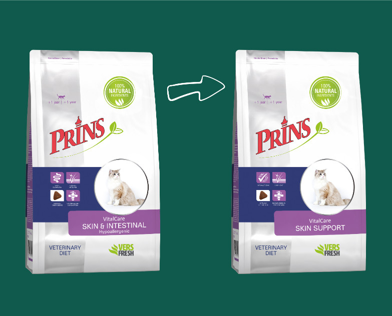 Prins Vitalcare Diet Skin & Intestinal Hypoallergic pour chat