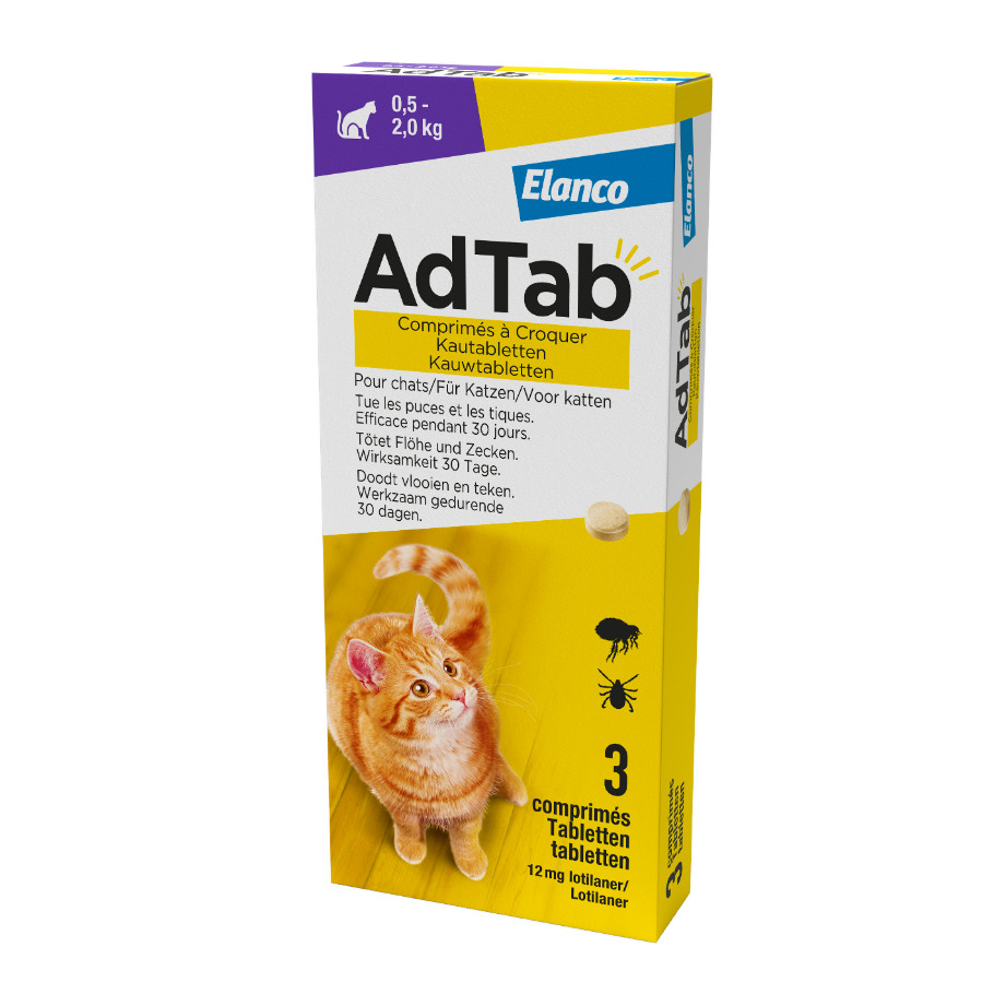 Image de 0,5-2kg - 1x 0,5-2kg - par paquet AdTab comprimés à croquer pour chats