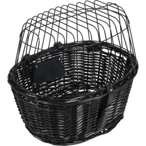 Animal Boulevard panier à vélo en osier pour guidon - noir Une pièce