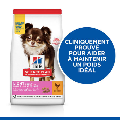 Hill's Adult Light Small & Mini au poulet pour chien