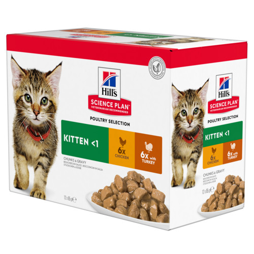 Hill's Pouch Kitten Poultry Selection kattenvoer