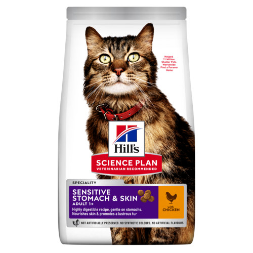 Hill's Adult Sensitive Stomach & Skin pour chat