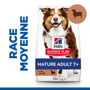 Hill's Mature Adult Medium à l'agneau et riz pour chien