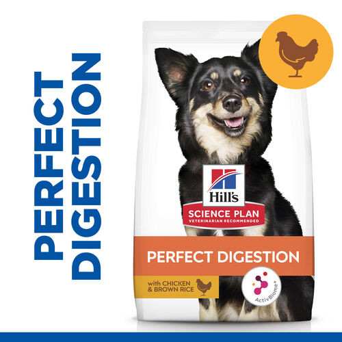 Hill's Adult Perfect Digestion Small&Mini met kip & bruine rijst hondenvoer