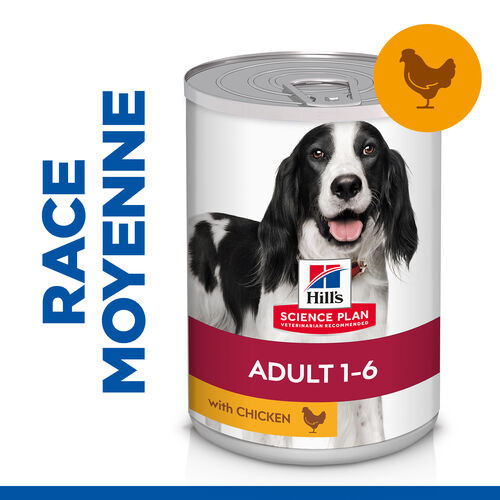 Hill's Adult poulet pour chien (boîte 370 g)