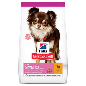 Hill's Adult Light Small & Mini au poulet pour chien 2 x 6 kg
