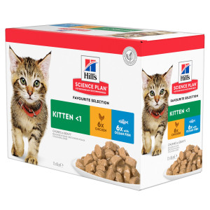 Hill's Kitten Selection combi poulet & poisson pâtée pour chaton 85g 3 boîtes (36 x 85 g)