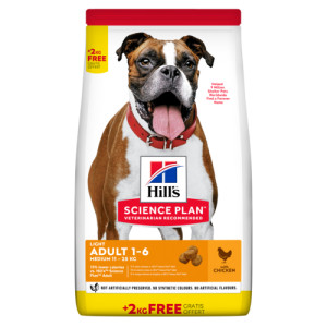 Hill's Adult Light Medium au poulet pour chien 2 x 2,5 kg