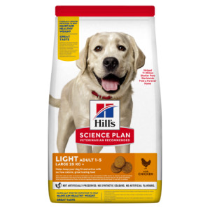 Hill's Adult Light Large Breed au poulet pour chien 18 kg