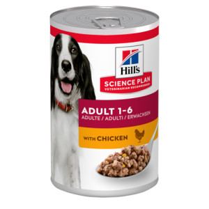 Hill's Adult poulet pour chien (boîte 370 g) 3 lots (36 x 370 g)