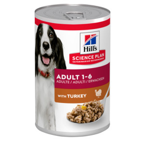 hill&apos;s adult pâtée pour chien à la dinde 1 lot (12 x 370 g)