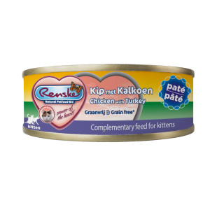 Renske pâtée de poulet avec dinde pour chaton (24x70g) 48 x 70 g