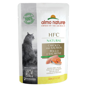 Almo Nature HFC Natural poulet avec saumon pâtée pour chat (55 g) 48 x 55 g