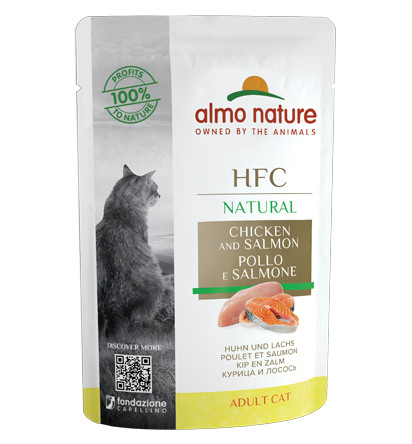 Almo Nature HFC Natural poulet avec saumon pâtée pour chat (55 g)