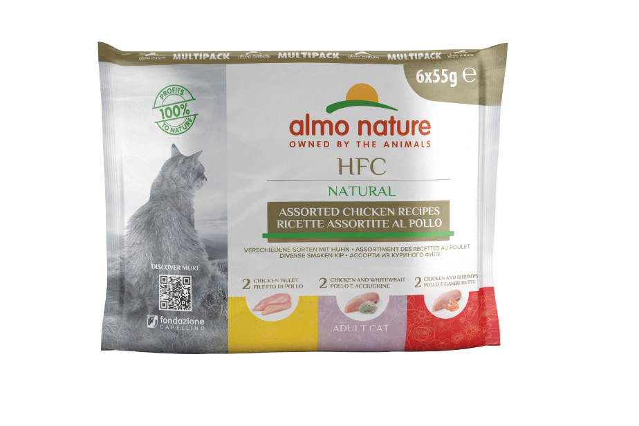 Almo Nature HFC Natural Mix Kip 6x55 gr