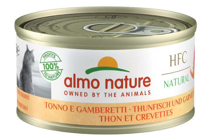 Almo Nature HFC Natural thon avec crevettes pâtée pour chat (70 g)