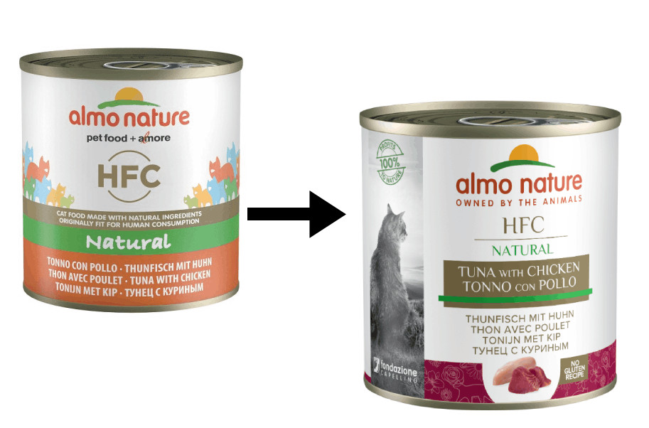 Almo Nature HFC Natural thon et poulet pâtée pour chat (280 g)