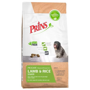 Prins ProCare Senior Hypoallergenic à l'agneau et au riz pour chien 2 x 15 kg