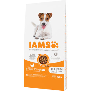 Iams for Vitality Senior Small & Medium au poulet pour chien 2 x 12 kg