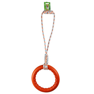 Anneau à rapporter avec boucle jouet flottant orange pour chienoed 16 cm
