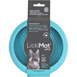 Lickimat tapis à lécher Ufo turquoise pour chien (18×3 cm) Une pièce